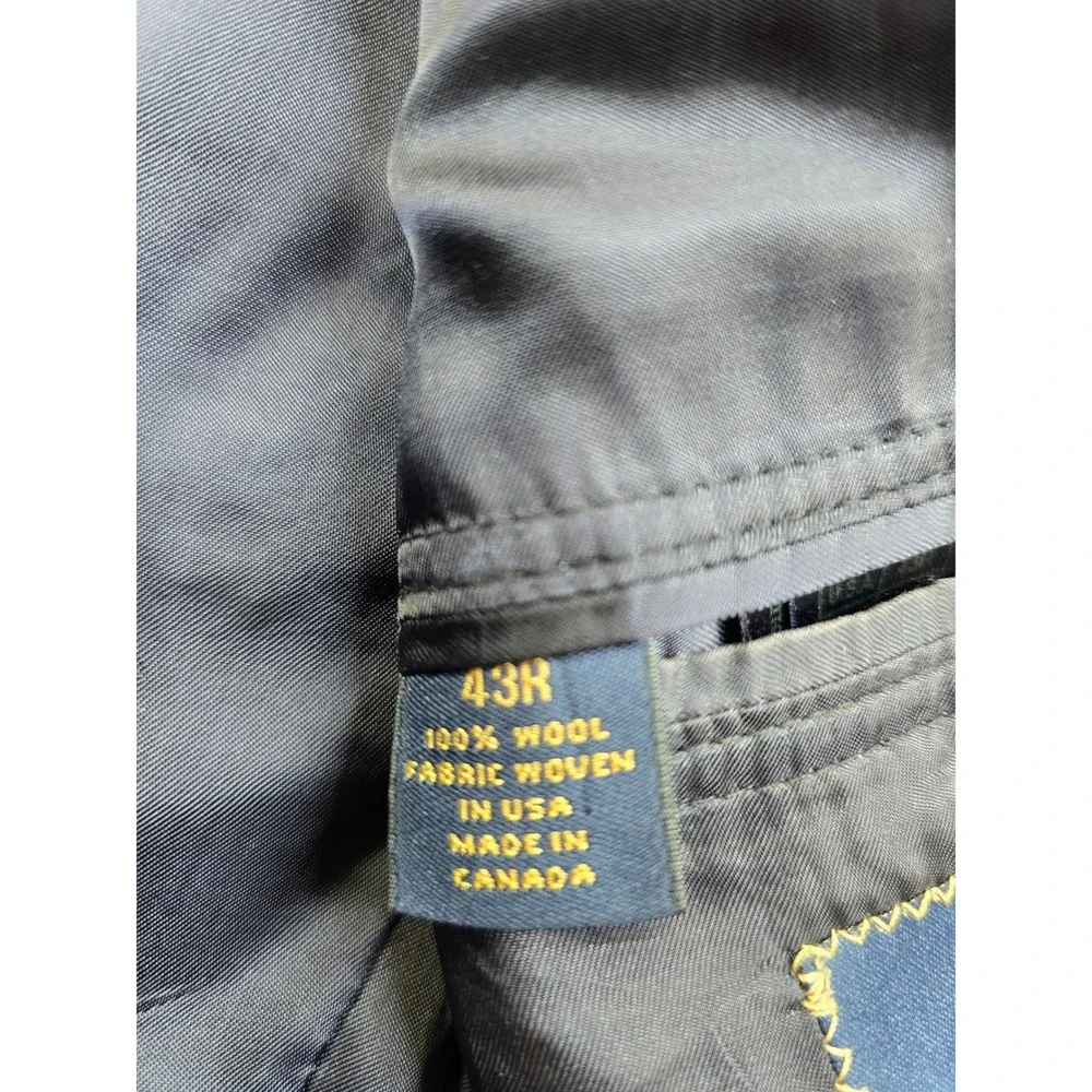 Brooks Brothers Loro Piana Blazer Mens 43R 42 Navy Blue Wool‎ 1818 Madison Fit